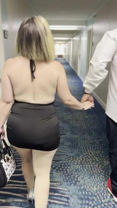 My cuckold husband has learned that his rightful place is walking behind me and my bull on the way to having the privilege of watching me get fucked the way I deserve to get fucked 
