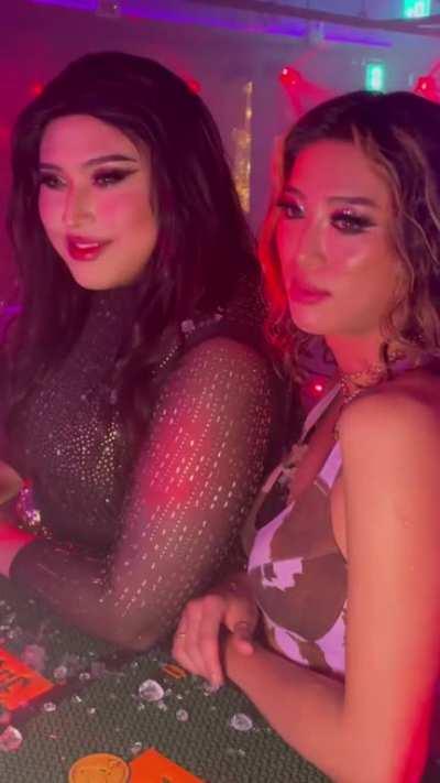 Bartender prepares ice