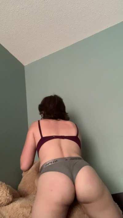Twerking in a thong