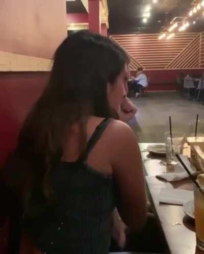 Eating a giant ball of wasabi.