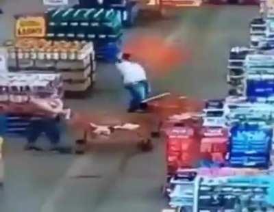 A beautiful day shopping for groceries...