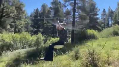Homemade zipline