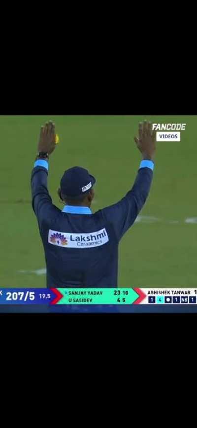 18 runs of 1 ball in TNPL.