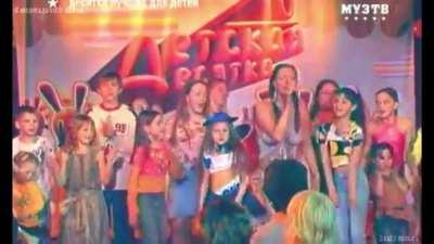 A Russian singer dresses provocatively on a tv show meant for kids