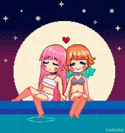 Takamori at the pool (by @Dakuma_Art)