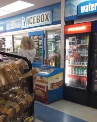 Normal day for a gas station cashier