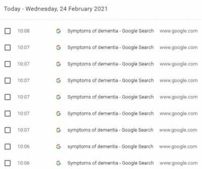 I can't remember searching that. I can't remember searching that. I can't remember...