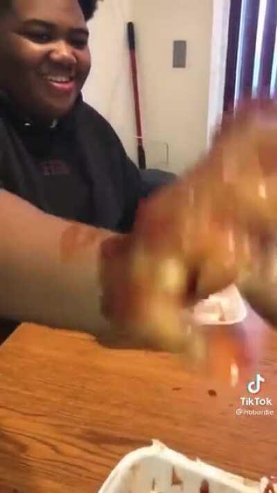 Me and my twin just got dont with the eats