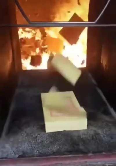 Just watch them flutter into the fire.