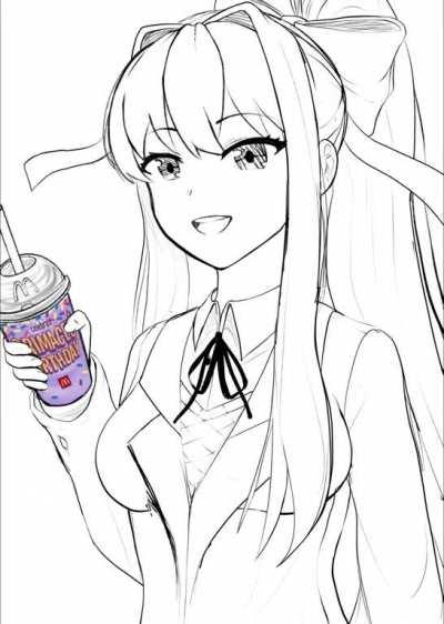 Monika tries the grimace shake