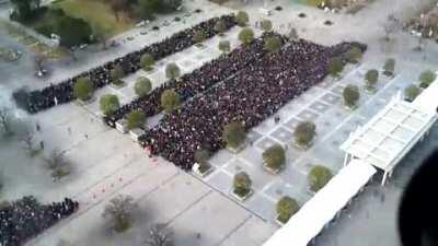 Crowd control at comicbook convention in Japan