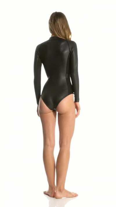 Level Six Women's 1.2mm Neoprene Mystique Front Zip Long Sleeve One Piece Swimsuit