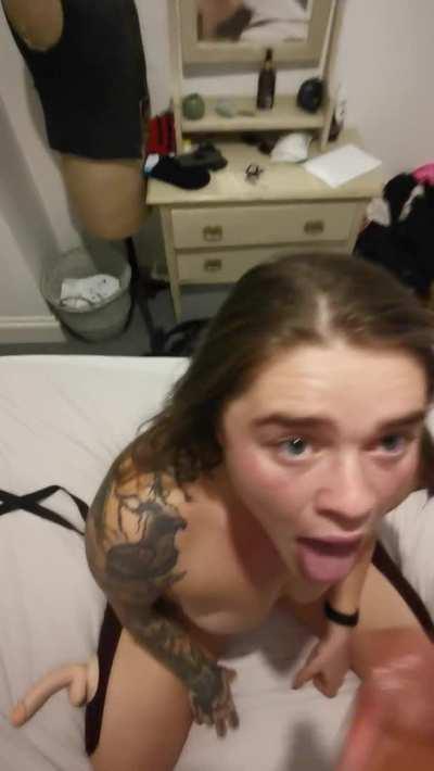 Love feeling his dick down my throat and waiting for his load at the end 🤤🥵😈💦😏