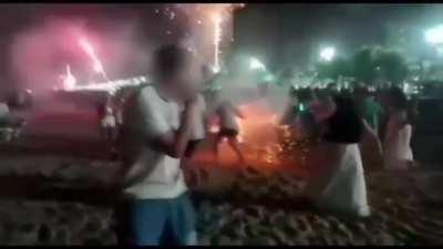 The way that firework turned it's path mid air...