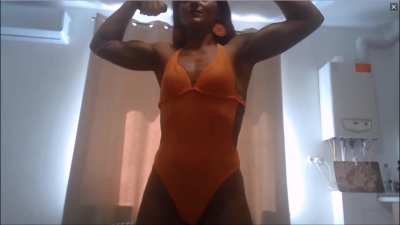 Strong and fit Romanian woman.