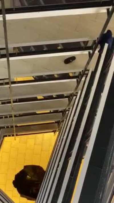 I thought going through floor was only possible in cartoons...