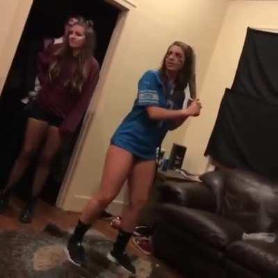 Sexy Kiss on the Baseball Bat....