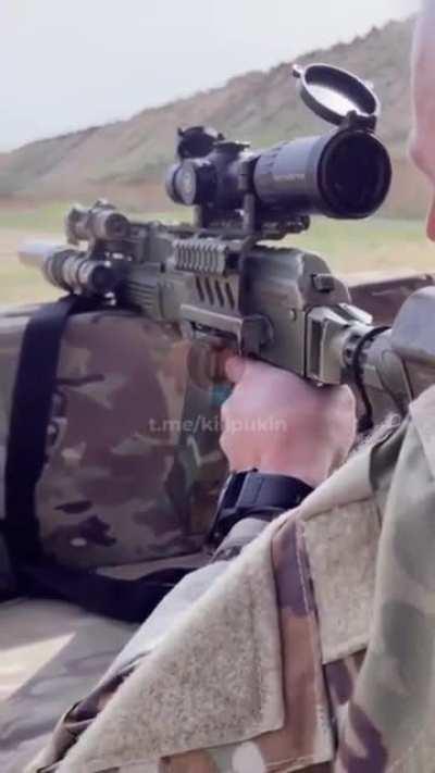 AK-74M in the hands of our fighter.