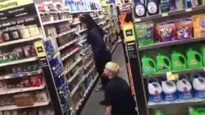 Dominic Schmidt being walked on a leash in public