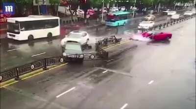 Crashing a $650,000 Ferrari while leaving the dealership