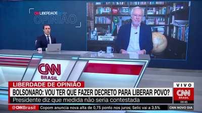 Alexandre Garcia dá pala ao vivo e sinaliza que vai sair da CNN: “Não sei se a gente volta”.