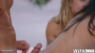 Caprice and Gabbie - Cum Clean and Kiss