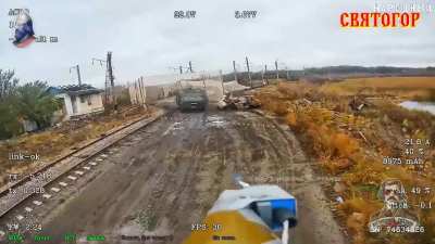 FPV strikes on Ukrainian logistic vehicles in the Kupyansk area