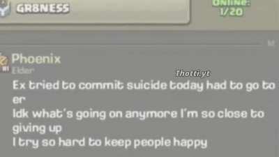 My ex is suicidal LESS GOOOO