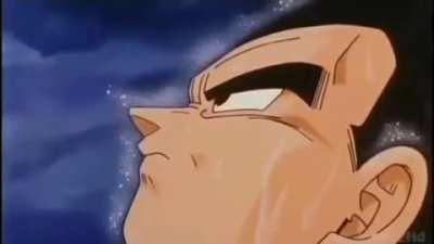 Vegeta sad with music template