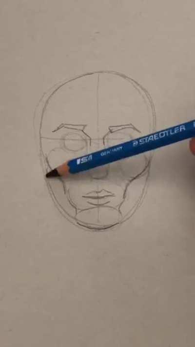 How to draw a face