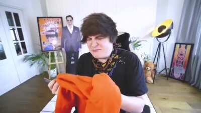 He hates this hoodie