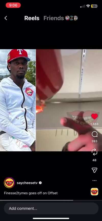 Finesse 2x on offset dming him about cardi B 🤣🤣🤣