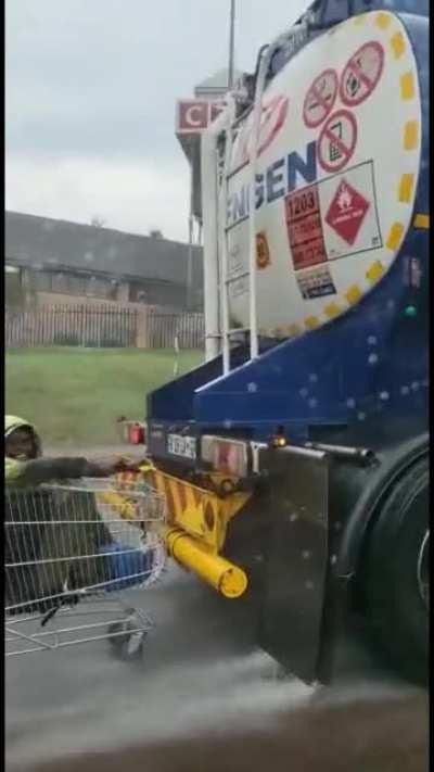 Well that's one way to save money on gas...