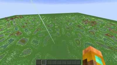 The patterns flowers create in a flower forest biome are fascinating