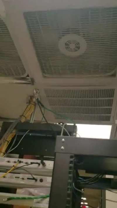 Replace ceiling tiles with box fans for more airflow!