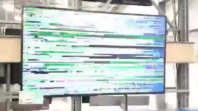 Green harmonious Tv glitch