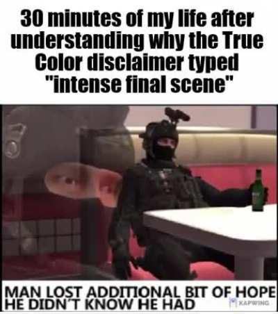 Everybody gangster until the disclaimer says....