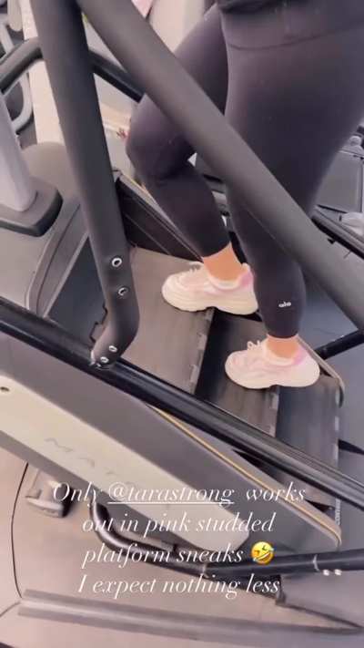 Tara working out