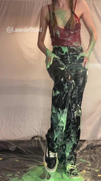 A very messy pair of Vans 