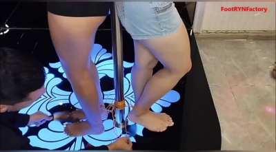 Camile and Kendra tickling challenge