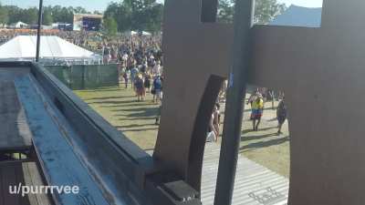 Sneakily fucking at a music festival