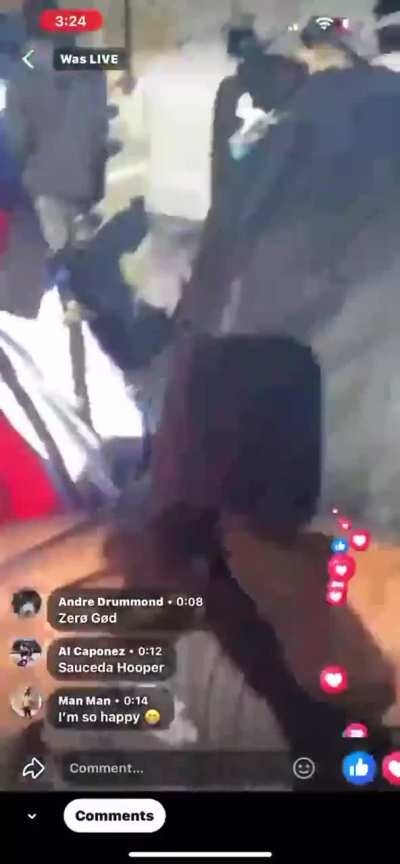 Neo-Nazis who showed up in Lincoln Heights (metro Cincinnati) Ohio were chased away by locals who stole and burned their swastika flag in the street