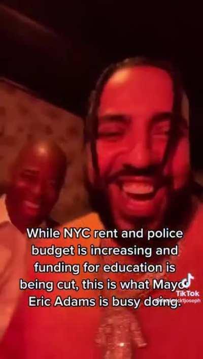 Mayor Eric Adams at a club