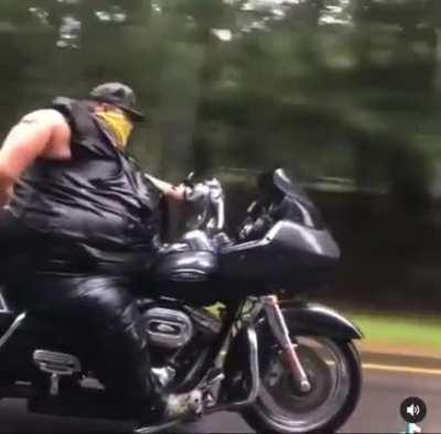 Big fella on the hog!