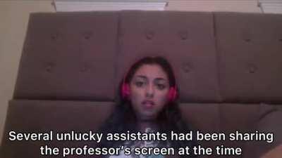 College professor accidentally brainwashes herself during lecture (found in r/xxxcaptions)