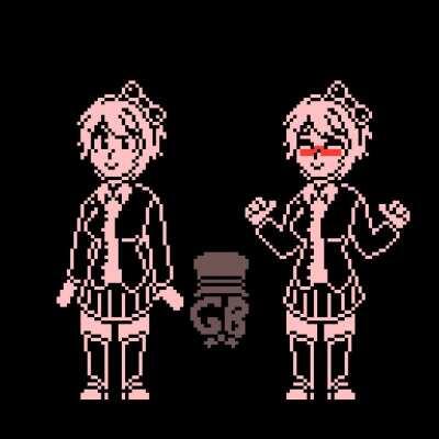 [ your happiness with her is even higher then before ] sayori in a style of undertale :D
