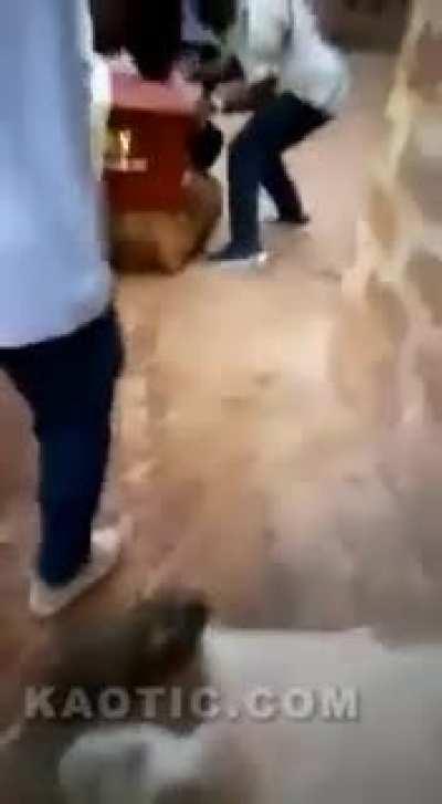 You ever see a Coffin being used as a Weapon?