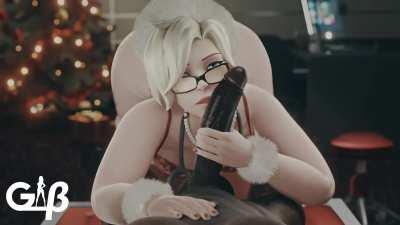 Mercy gives her Xmas present (generalbutch)