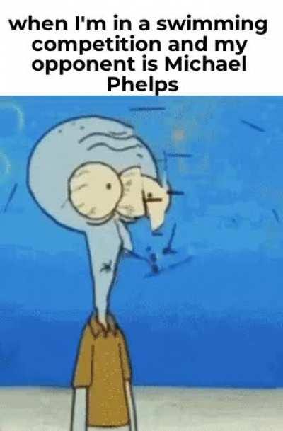 (he's a very good swimmer)