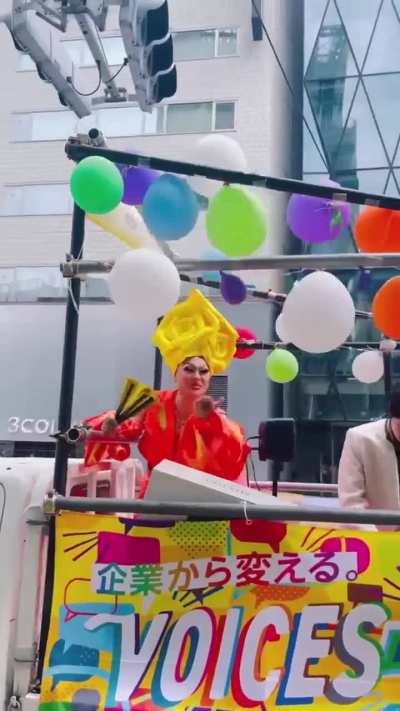 Tokyo pride parade, looks inside, Gaijin and Taiwanese